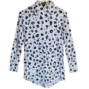 LuLaRoe Women AMBER Hoodie XS Lightweight Pockets Raglan Sleeve Lined Spotted